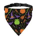 Halloween Wizard Pattern Print Over The Collar Dog Bandana
