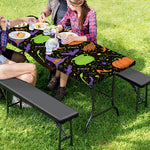 Halloween Wizard Pattern Print Picnic Table Cover