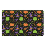 Halloween Wizard Pattern Print Polyester Doormat