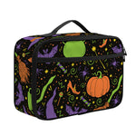Halloween Wizard Pattern Print Portable Lunch Bag