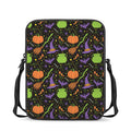 Halloween Wizard Pattern Print Rectangular Crossbody Bag