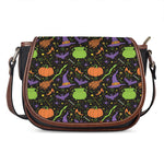 Halloween Wizard Pattern Print Saddle Bag