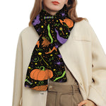 Halloween Wizard Pattern Print Scarf