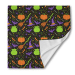 Halloween Wizard Pattern Print Silk Bandana