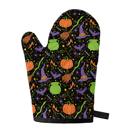 Halloween Wizard Pattern Print Single Oven Mitt