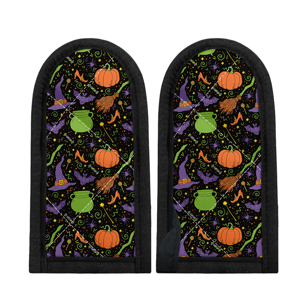Halloween Wizard Pattern Print Skillet Handle Cover