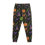 Halloween Wizard Pattern Print Sweatpants