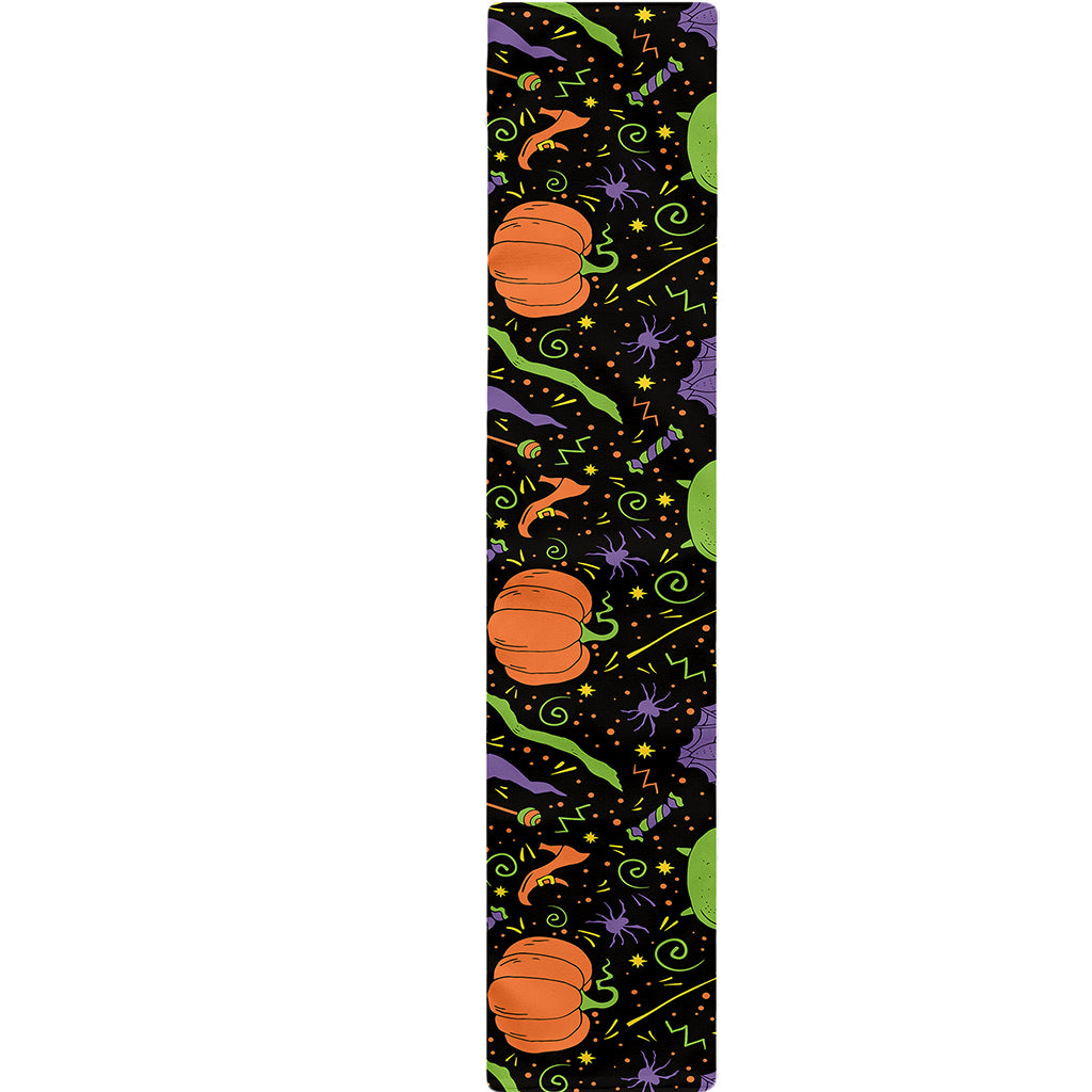 Halloween Wizard Pattern Print Table Runner