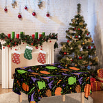 Halloween Wizard Pattern Print Tablecloth