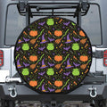 Halloween Wizard Pattern Print Tire Cover