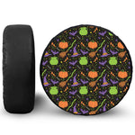 Halloween Wizard Pattern Print Tire Cover