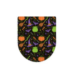 Halloween Wizard Pattern Print Toilet Lid Cover