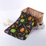 Halloween Wizard Pattern Print Towel