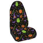 Halloween Wizard Pattern Print Waterproof Car Seat Cover