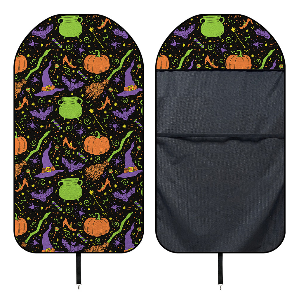 Halloween Wizard Pattern Print Waterproof Car Seat Cover