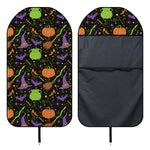 Halloween Wizard Pattern Print Waterproof Car Seat Cover