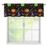 Halloween Wizard Pattern Print Window Valance