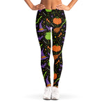 Halloween Wizard Pattern Print Women's Leggings