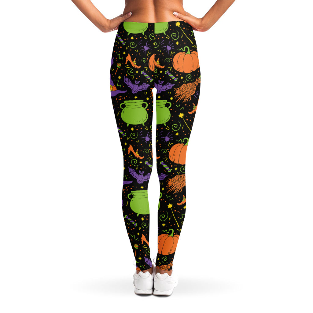 Halloween Wizard Pattern Print Women's Leggings