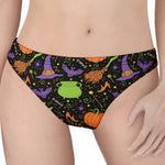 Halloween Wizard Pattern Print Women's Thong