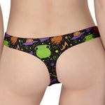 Halloween Wizard Pattern Print Women's Thong