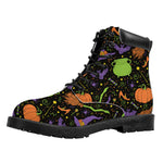 Halloween Wizard Pattern Print Work Boots