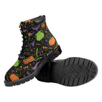Halloween Wizard Pattern Print Work Boots