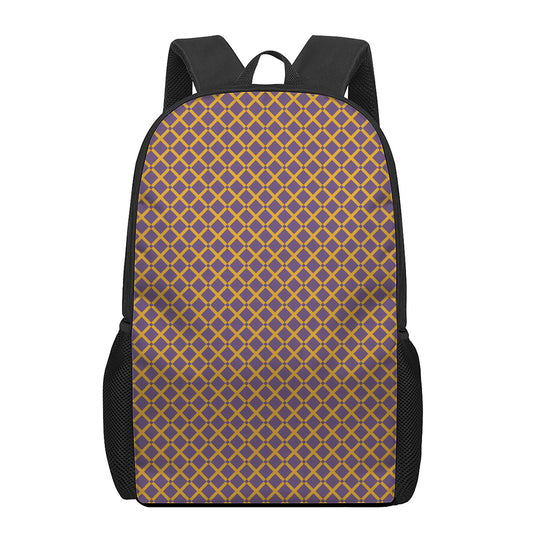 Halloween X Pattern Print 17 Inch Backpack
