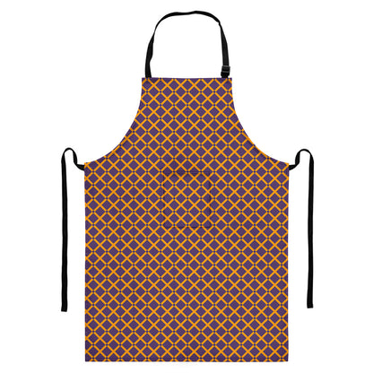 Halloween X Pattern Print Bib Apron With Pocket