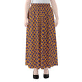 Halloween X Pattern Print Chiffon Maxi Skirt