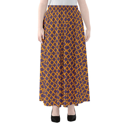 Halloween X Pattern Print Chiffon Maxi Skirt