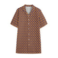 Halloween X Pattern Print Cotton Hawaiian Shirt