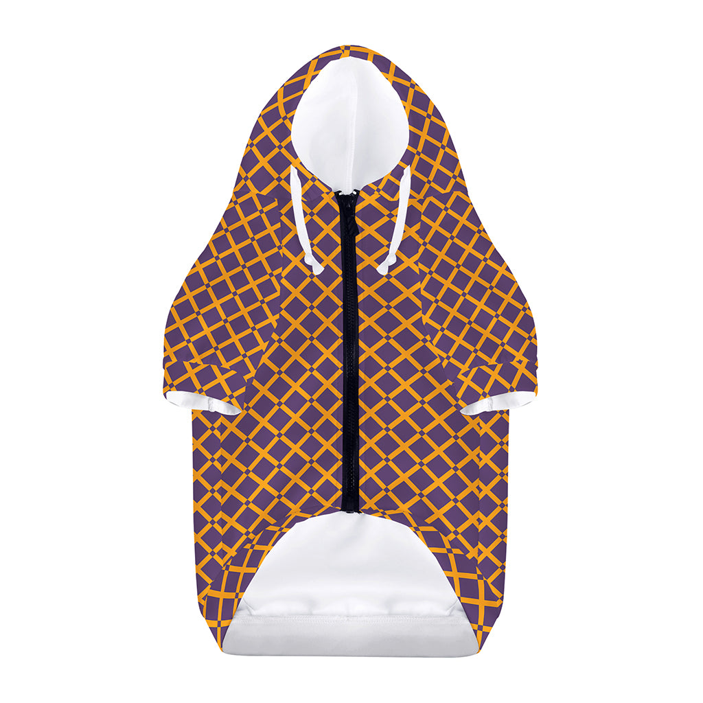 Halloween X Pattern Print Dog Zip Up Hoodie