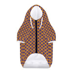 Halloween X Pattern Print Dog Zip Up Hoodie