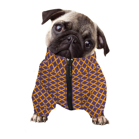 Halloween X Pattern Print Dog Zip Up Jacket