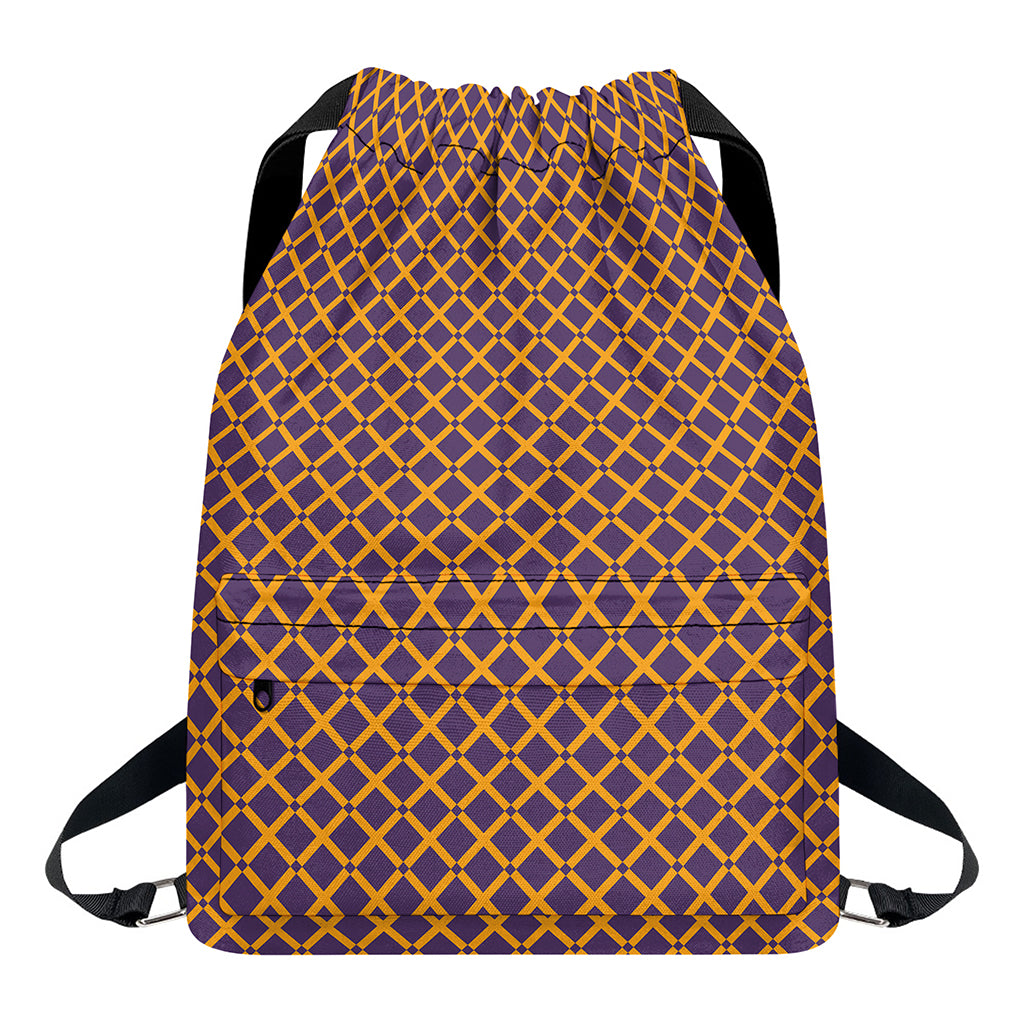 Halloween X Pattern Print Drawstring Backpack