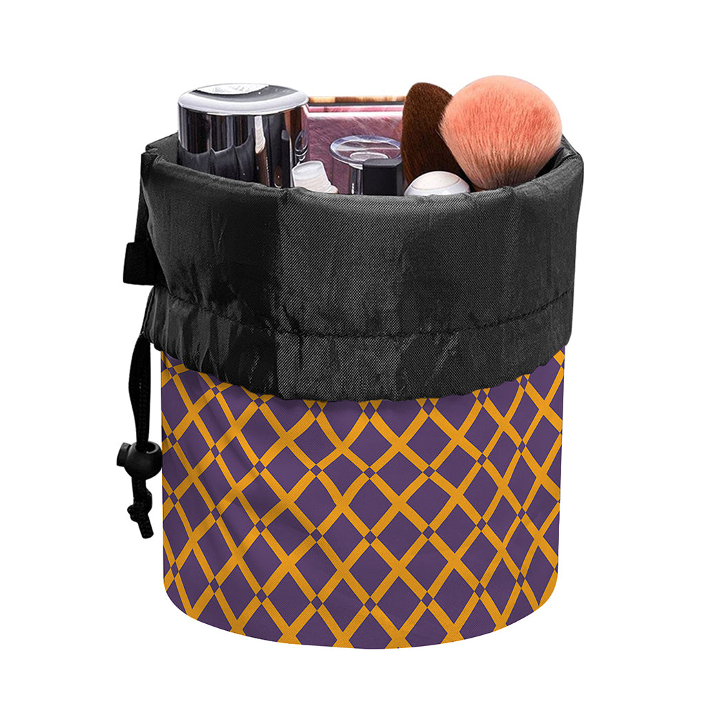 Halloween X Pattern Print Drawstring Makeup Bag