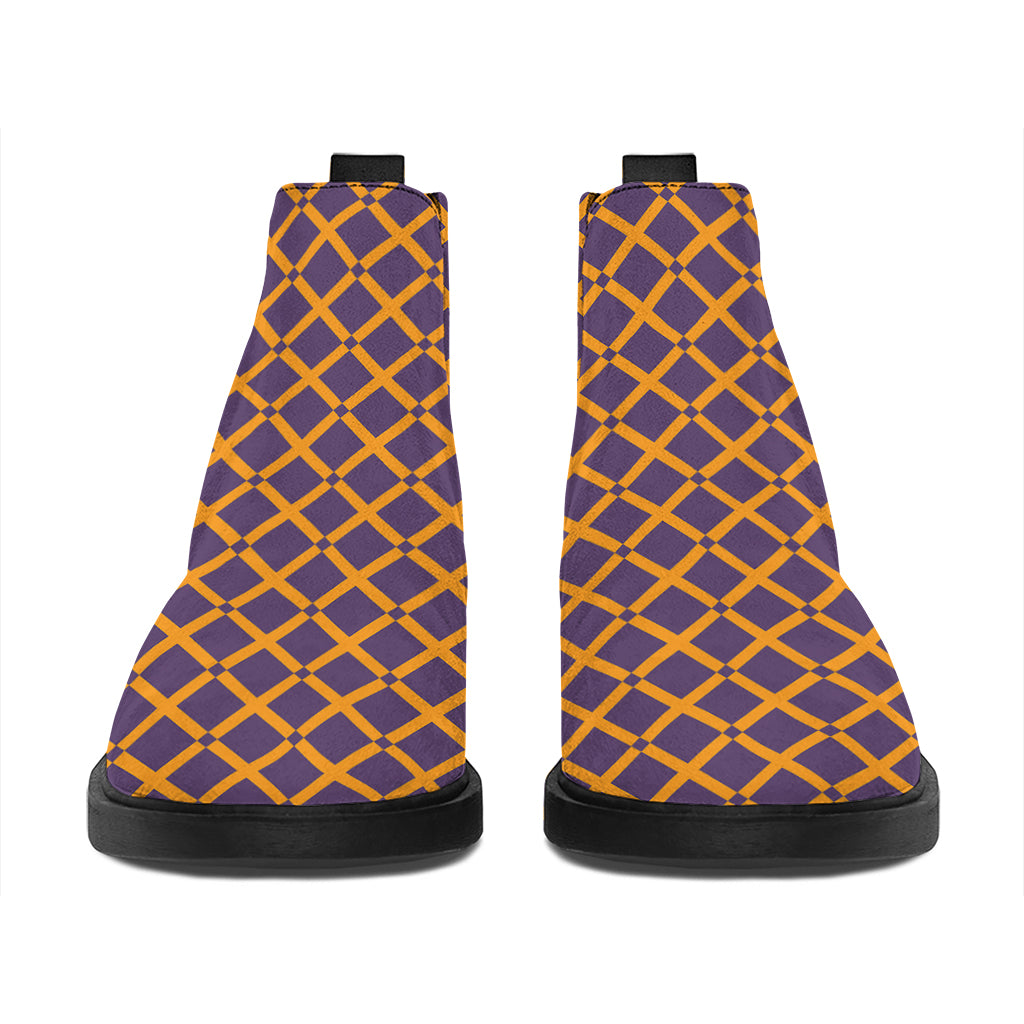 Halloween X Pattern Print Flat Ankle Boots