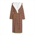 Halloween X Pattern Print Hooded Bathrobe
