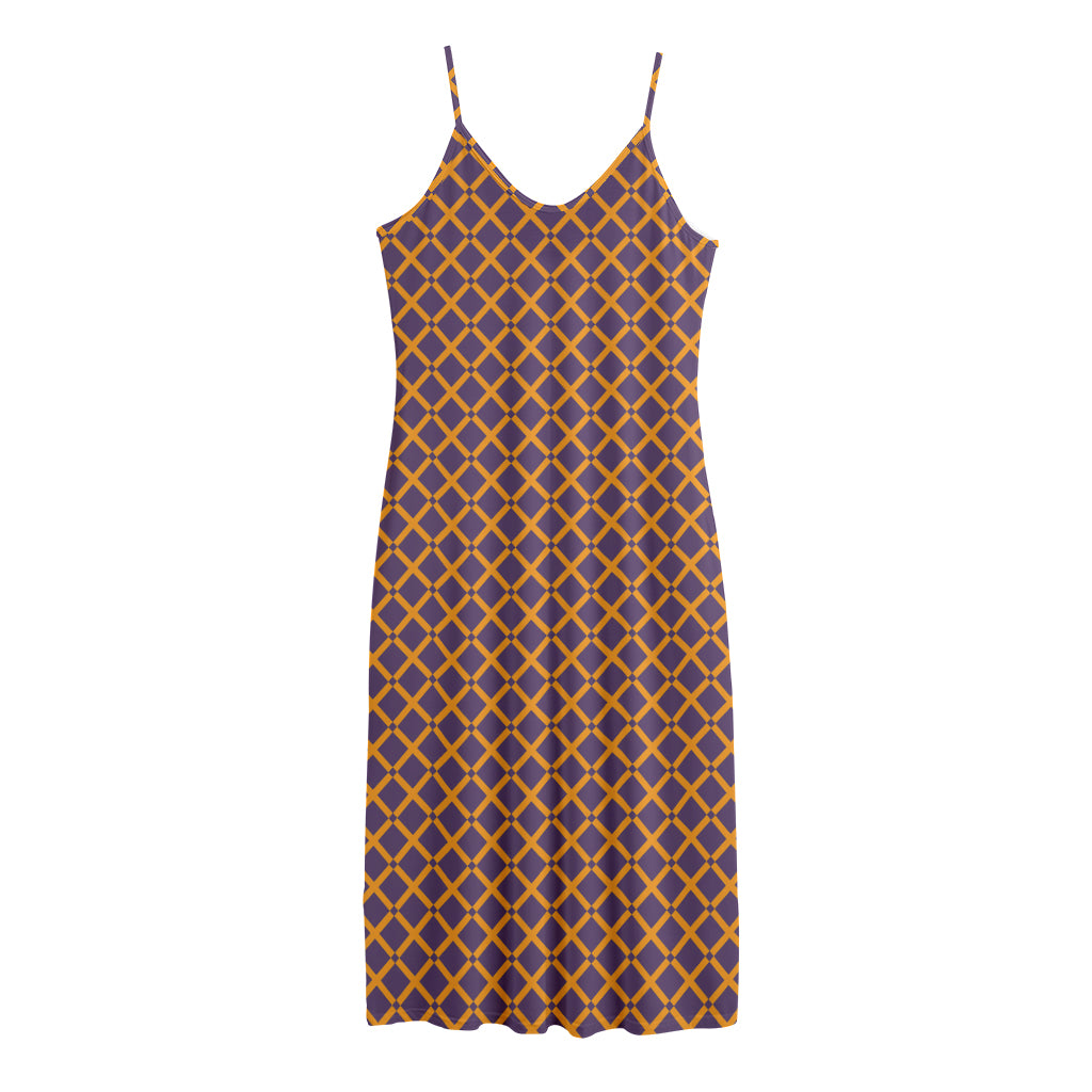 Halloween X Pattern Print Jersey Midi Cami Dress