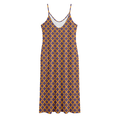 Halloween X Pattern Print Jersey Midi Cami Dress
