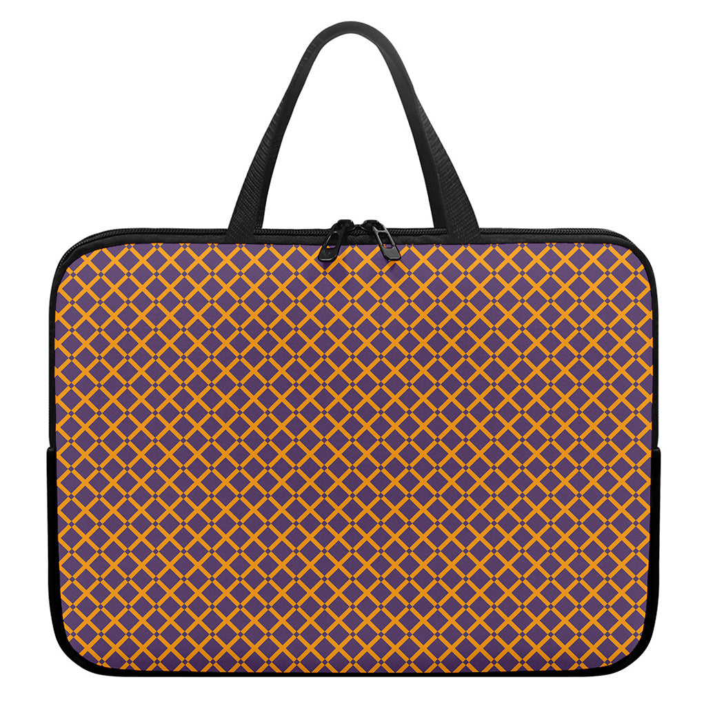 Halloween X Pattern Print Laptop Sleeve With Handle