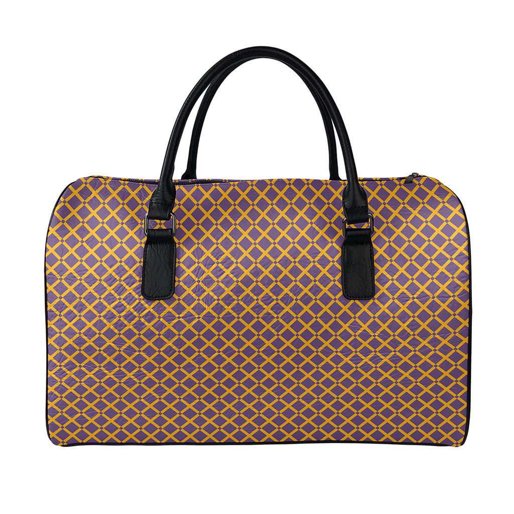 Halloween X Pattern Print Leather Duffle Bag