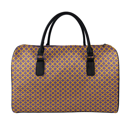 Halloween X Pattern Print Leather Duffle Bag