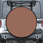 Halloween X Pattern Print Leather Spare Tire Cover