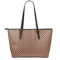 Halloween X Pattern Print Leather Tote Bag With Zipper