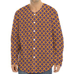 Halloween X Pattern Print Long Sleeve Baseball Jersey