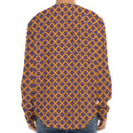 Halloween X Pattern Print Long Sleeve Baseball Jersey
