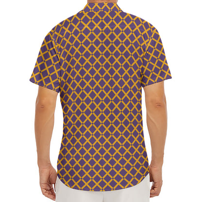 Halloween X Pattern Print Men's Deep V-Neck Shirt