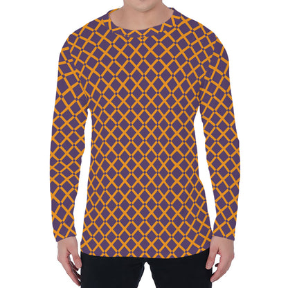Halloween X Pattern Print Men's Long Sleeve T-Shirt